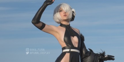 波蘭妹COS《尼爾》2B 膠衣高衩兔女郎身材極致開(kāi)發(fā)